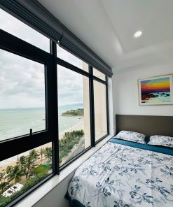 View biển phòng ngủ master Căn hộ Mường Thanh Viễn Triều trực biển ban công rộng | Đẹp, Sang và mới 100%