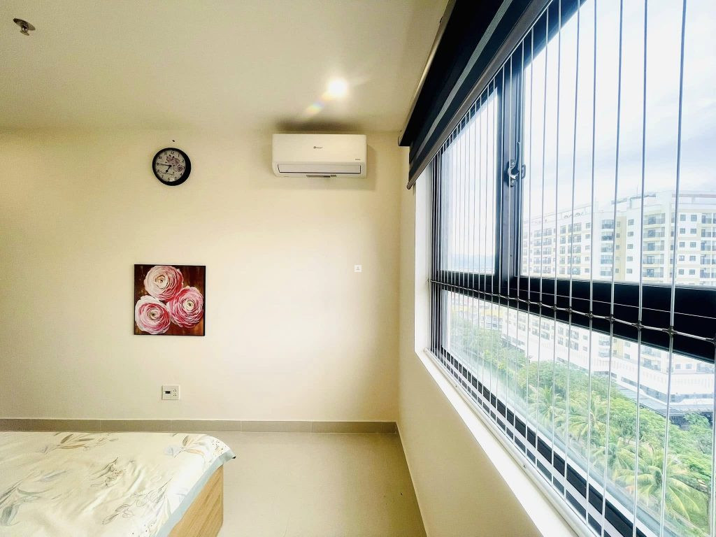 View Phòng ngủ master- căn góc CT3 Vĩnh Điềm Trung view hồ và công viên