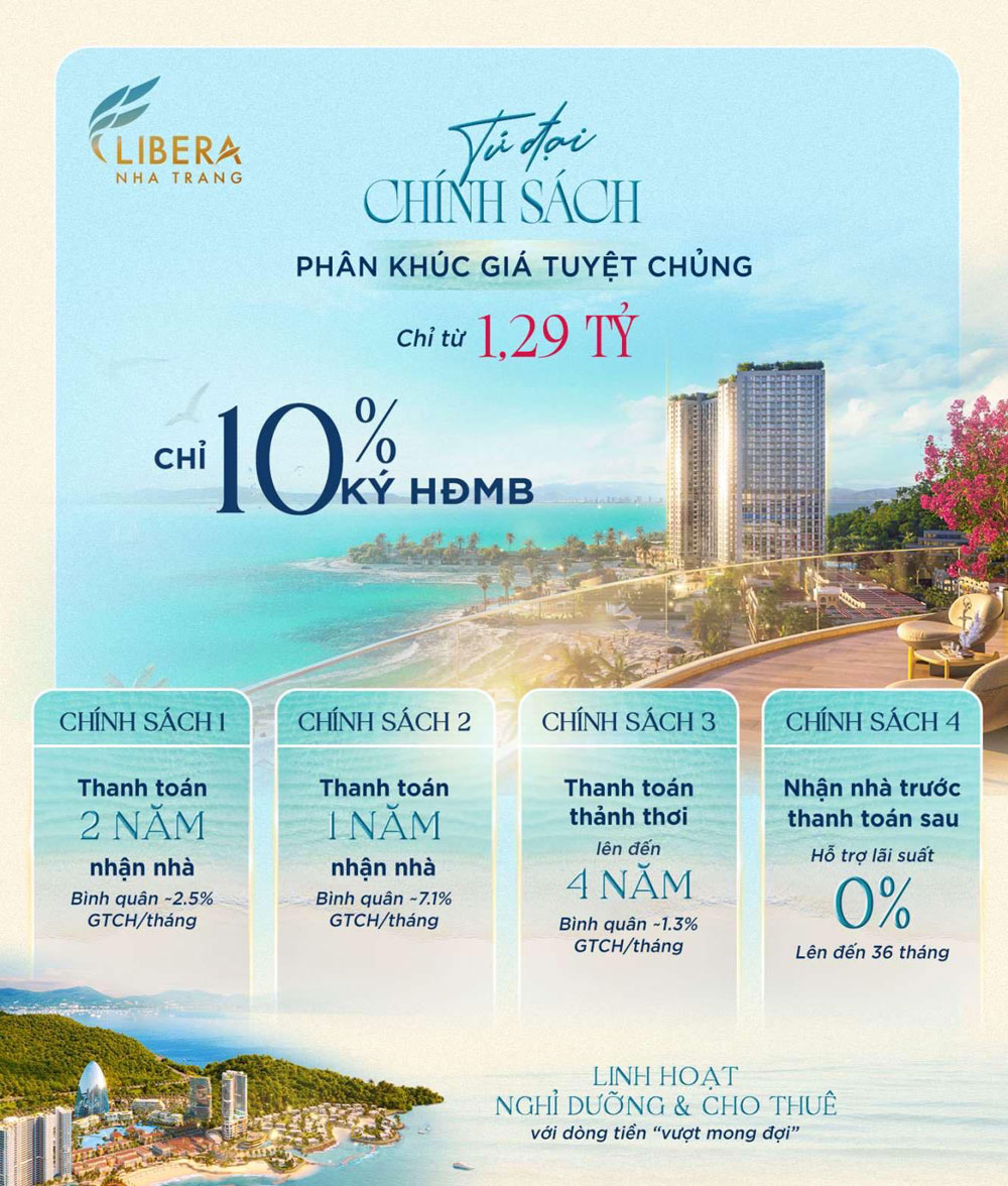 Libera Nha Trang ⭐️【Giá Tốt Nhất, Giỏ Hàng VIP】® | Chiết khấu: 9% Libera Nha Trang ⭐️【Giá Tốt Nhất, Giỏ Hàng VIP】® | Chiết khấu: 9%