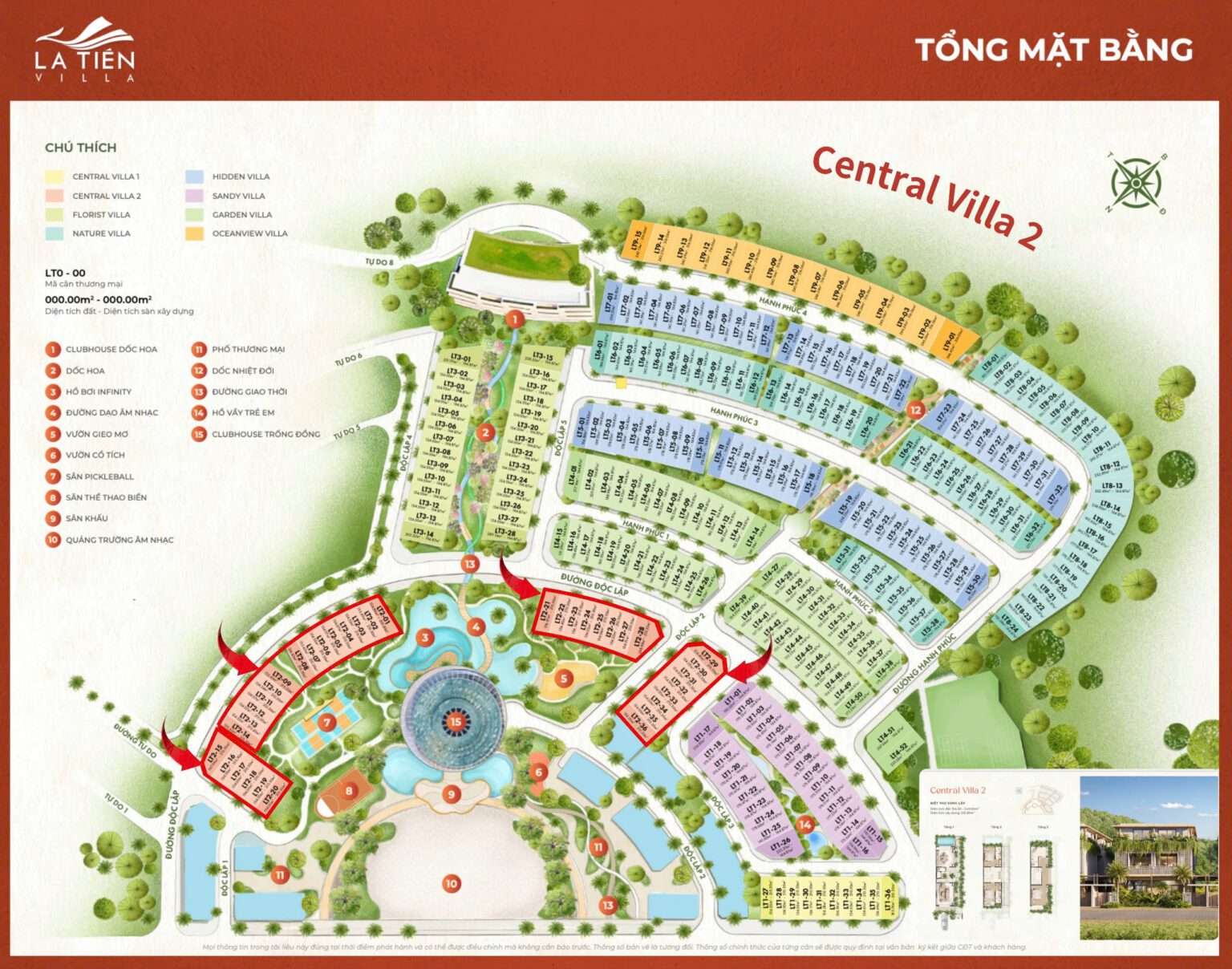 Mặt bằng La Tiên Villa Nha Trang chính thức mới nhất | GĐ 2 Libera