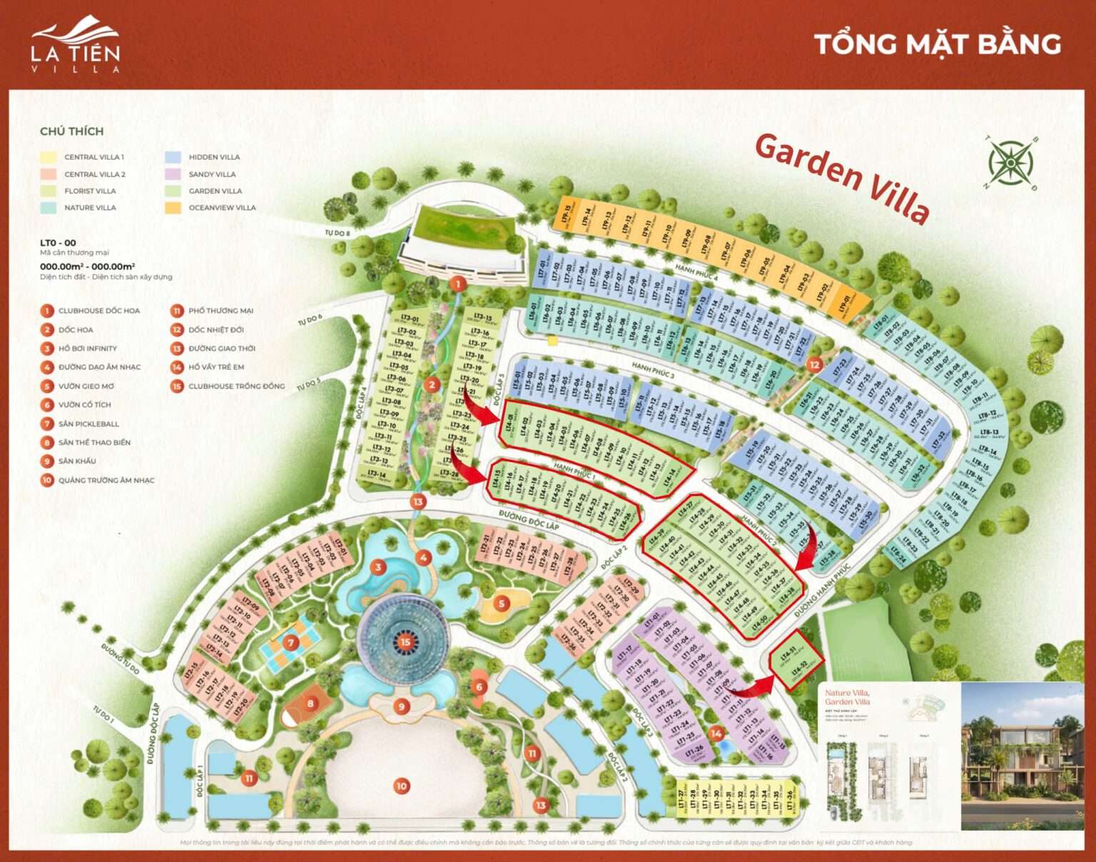 Mặt bằng La Tiên Villa Nha Trang chính thức mới nhất | GĐ 2 Libera