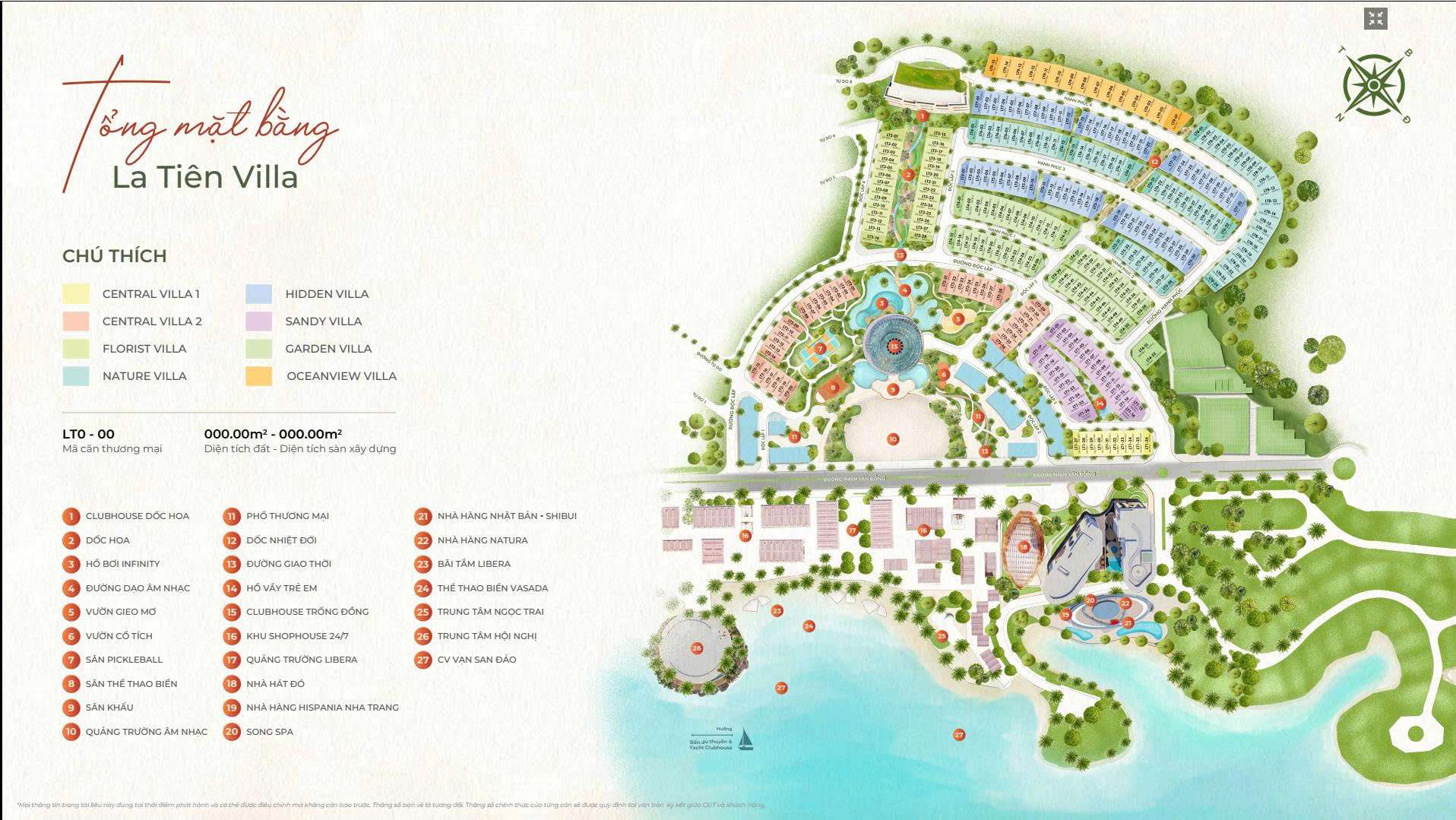 Mặt bằng La Tiên Villa Nha Trang chính thức mới nhất | GĐ 2 Libera