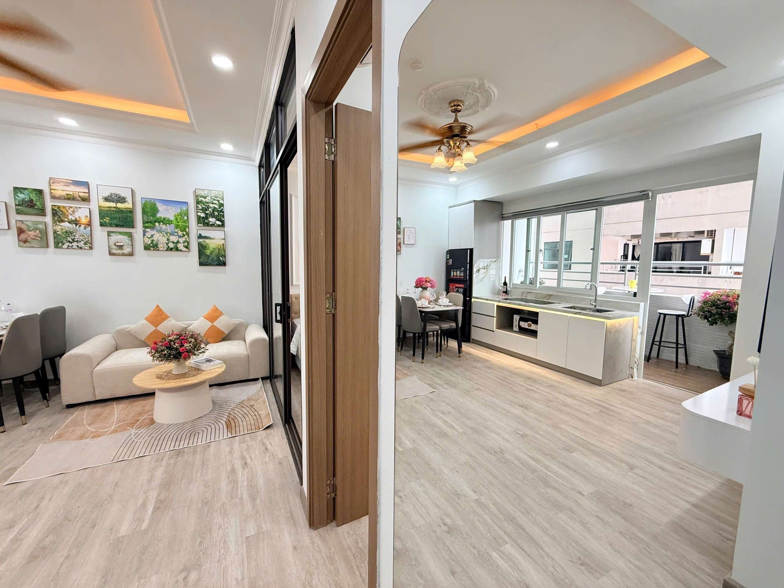 Bán Căn Hộ Mường Thanh Viễn Triều Tòa OC2B | Giá Tốt, Hàng Thật, Bán Gấp phong khach Can ho 16 Muong Thanh Vien Trieu Tang 21 Toa OC2B scaled